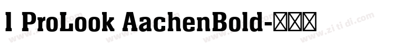 1 ProLook AachenBold字体转换